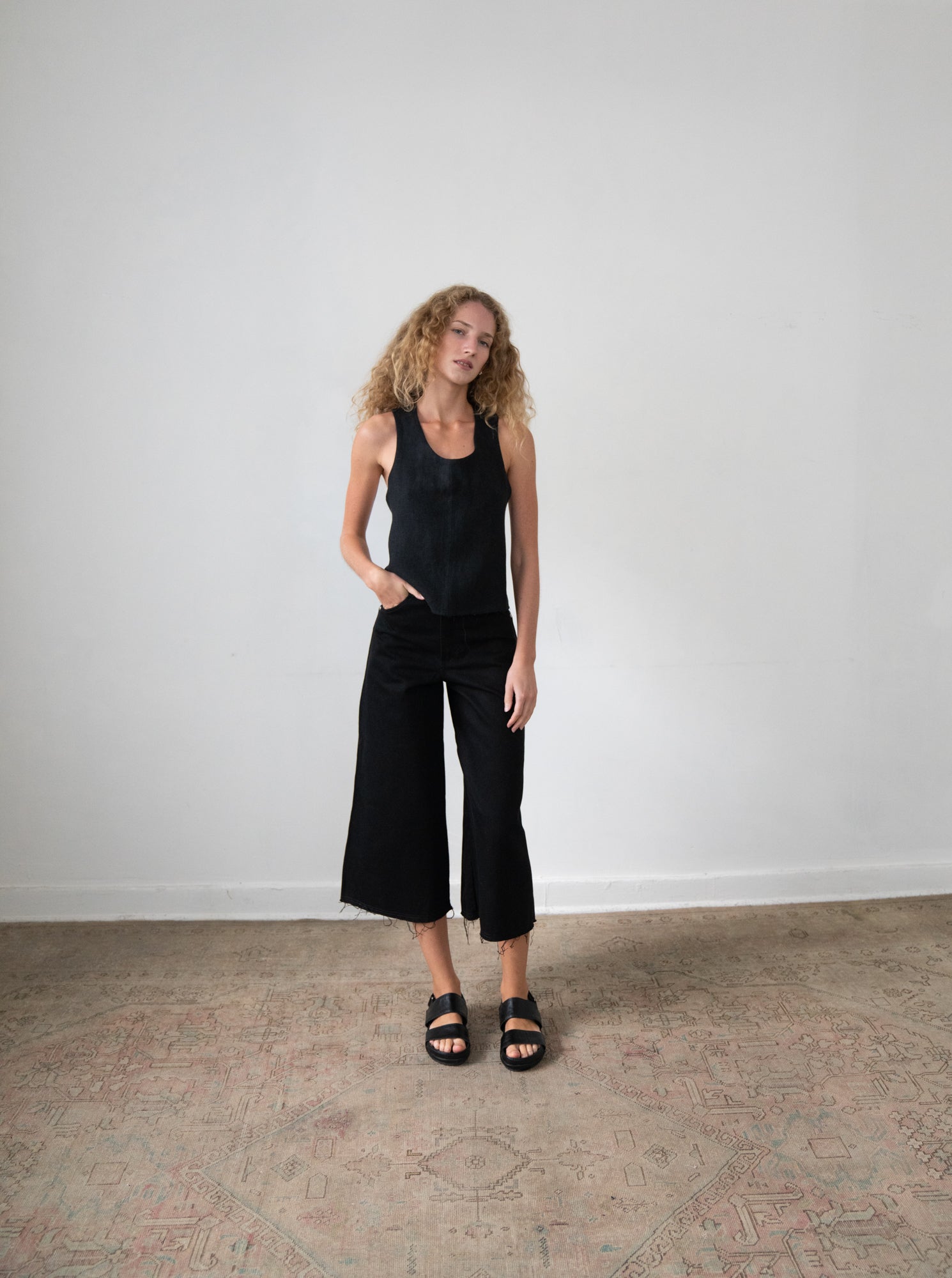 トップス acka drape volume tops black drape volume tops – Acka online store