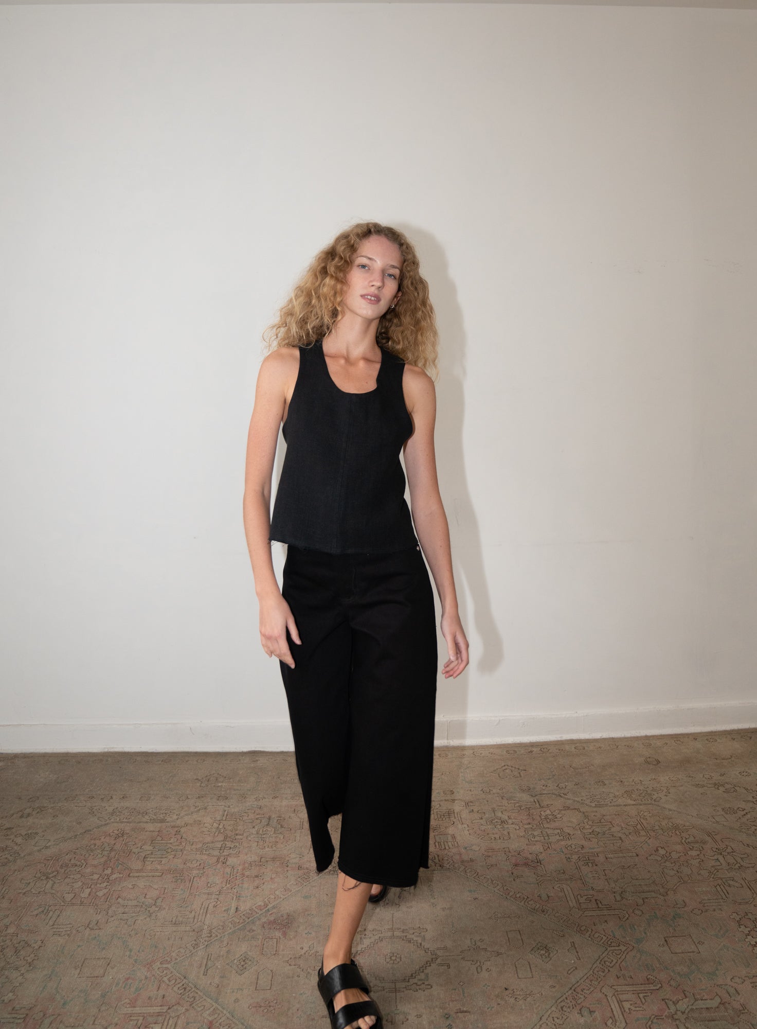 トップス Re:Camisole - Black Rhinestone Georgette Camisole Tank Top | Michael Kors [US]