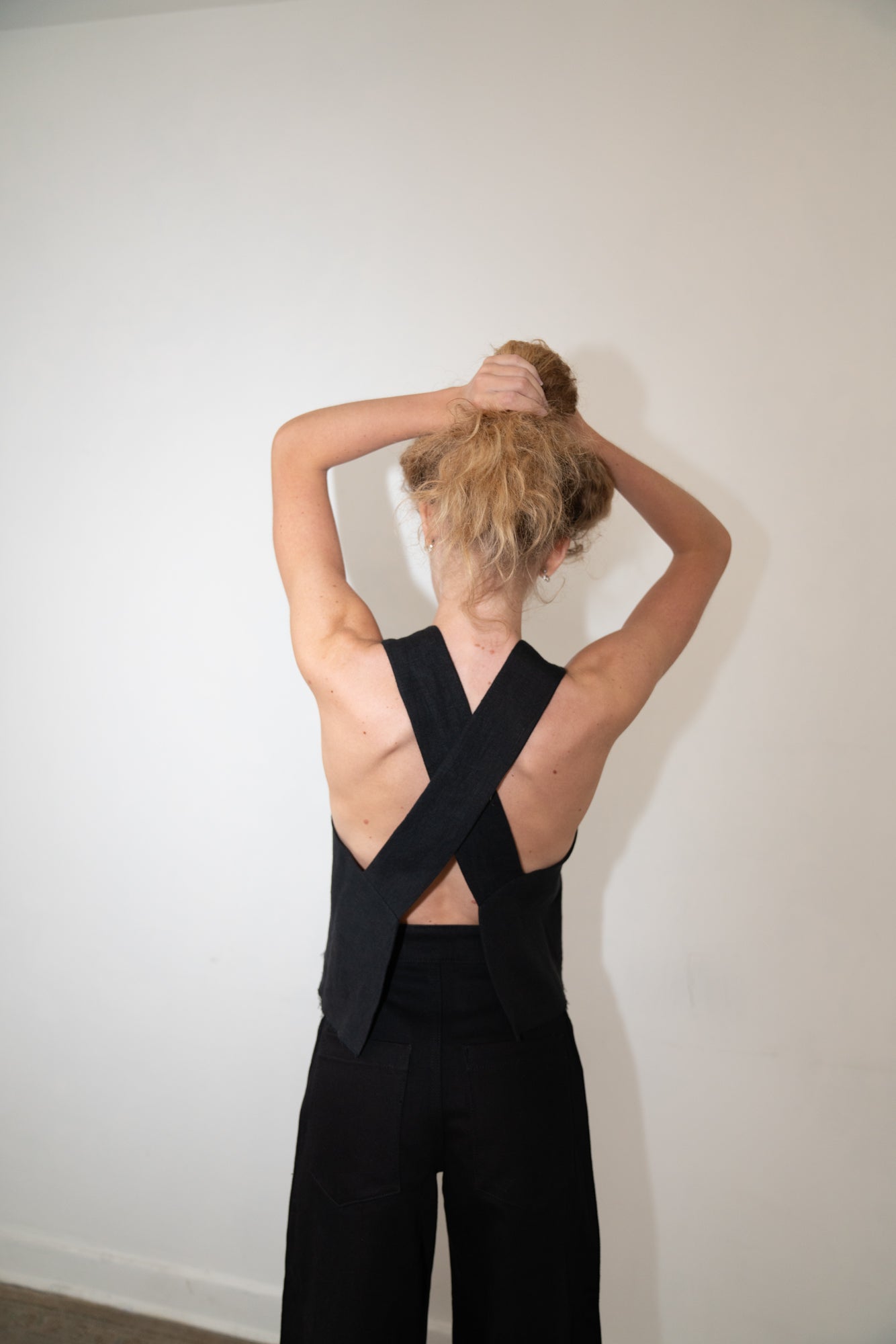 トップス acka drape volume tops black drape volume tops – Acka online store